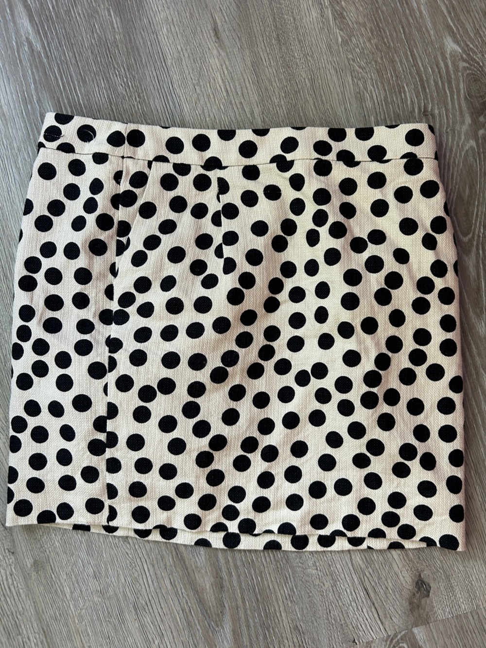 J. Crew Black Polka Dot Mini Skirt on Cream